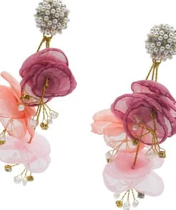 Alamour The Label Emilita Pink Petal Earrings