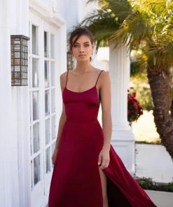 Alamour The Label Olivia - Deep Red A-Line Gowns