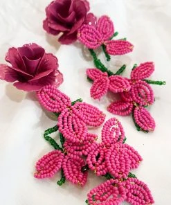 Alamour The Label Fiorenza Floral Beaded Earrings