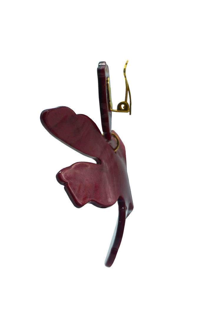 Alamour The Label Luna Burgundy Flower Earrings 3 Alamour The Label Luna Burgundy Flower Earrings