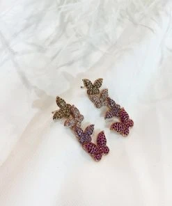 Alamour The Label Fiona Purple Butterfly Earrings NEW ARRIVALS