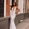 Alamour Made-To-Order Lilana Sequin Gown - White