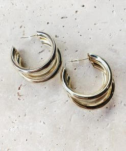 Alamour The Label Marta Gold Hoop Earrings 9 Alamour The Label Marta Gold Hoop Earrings