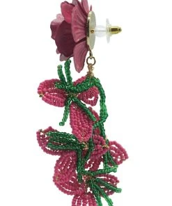Alamour The Label Fiorenza Floral Beaded Earrings