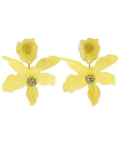 Alamour The Label Luna Yellow Flower Earrings