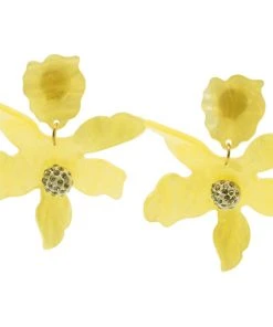 Alamour The Label Luna Yellow Flower Earrings