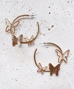 Alamour The Label Andrey Butterfly Big Hoop Earrings