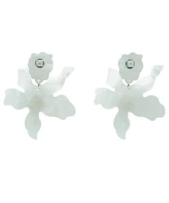 Alamour The Label Luna Clear Flower Statement Earrings