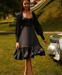 Alamour The Label DRESSES Yusra Black Long Sleeve Dress