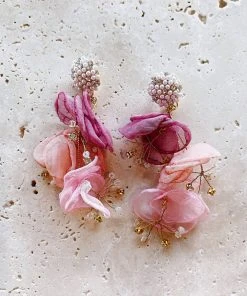 Alamour The Label Emilita Pink Petal Earrings