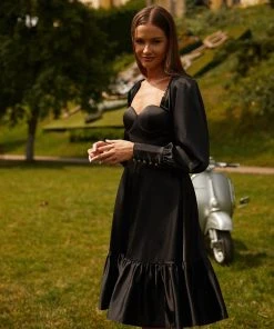 Alamour The Label DRESSES Yusra Black Long Sleeve Dress 8 Alamour The Label DRESSES Yusra Black Long Sleeve Dress