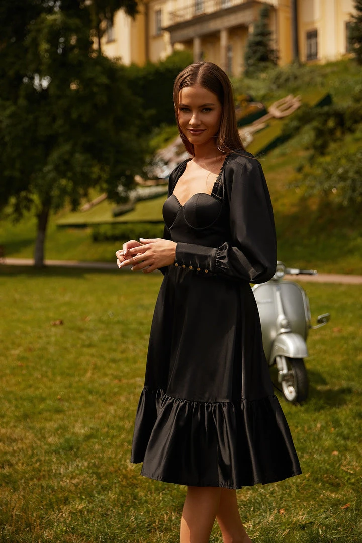 Alamour The Label DRESSES Yusra Black Long Sleeve Dress 3 Alamour The Label DRESSES Yusra Black Long Sleeve Dress