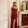 Alamour The Label Sequin Gowns Valentina - Wine Red