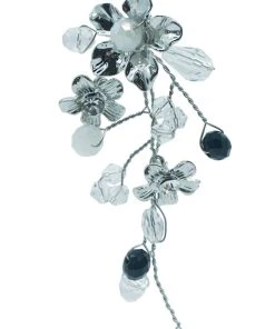 Alamour The Label Destiny Silver Floral Statement Earrings