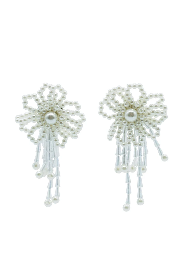Alamour The Label Evie Pearl Flower Statement Earrings 1 Alamour The Label Evie Pearl Flower Statement Earrings