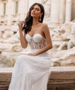 Alamour The Label A-Line Gowns Ravena - White