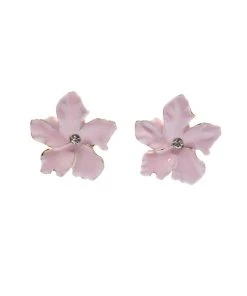 Alamour The Label Akira Pink Flower Stud Earrings