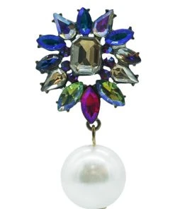 Alamour The Label Saskia Multi Crystal Pearl Earrings