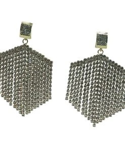 Alamour The Label Elmira Gold Crystal Drop Earrings