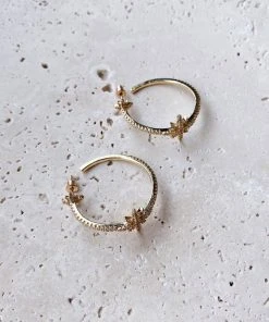 Alamour The Label Olesya Star Hoop Earrings