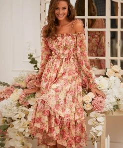 Alamour The Label Shailee A-Line Midi Dress COCKTAIL 8 Alamour The Label Shailee A-Line Midi Dress COCKTAIL