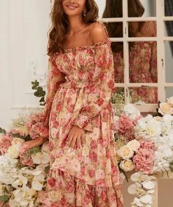 Alamour The Label Shailee A-Line Midi Dress COCKTAIL 9 Alamour The Label Shailee A-Line Midi Dress COCKTAIL