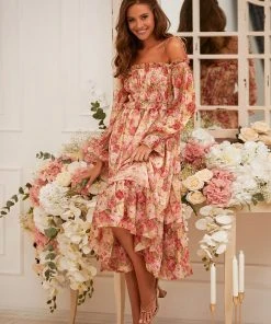 Alamour The Label Shailee A-Line Midi Dress COCKTAIL