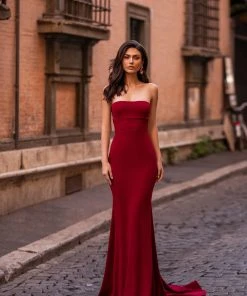 Alamour The Label Halina - Wine Red