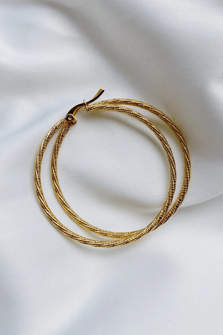 Alamour The Label Calliso Gold Hoop Earrings 2 Alamour The Label Calliso Gold Hoop Earrings