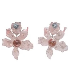 Alamour The Label Luna Pink Flower Statement Earrings