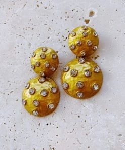 Alamour The Label Qiana Gold Circle Crystal Statement Earrings 8 Alamour The Label Qiana Gold Circle Crystal Statement Earrings