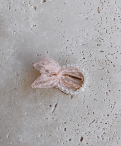 Alamour The Label Crystal Circle Hair Clip With Light Pink Ribbon Detailing