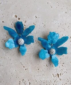 Alamour The Label Luna Teal Flower Statement Earrings 9 Alamour The Label Luna Teal Flower Statement Earrings
