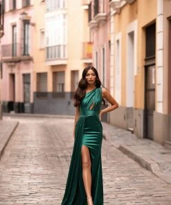 Alamour Made-To-Order Made-To-Order Gowns Elena Satin Gown - Emerald