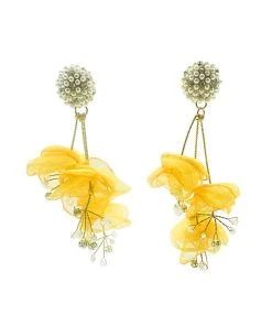 Alamour The Label Emilita Yellow Petal Earrings