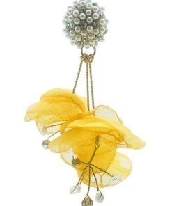 Alamour The Label Emilita Yellow Petal Earrings