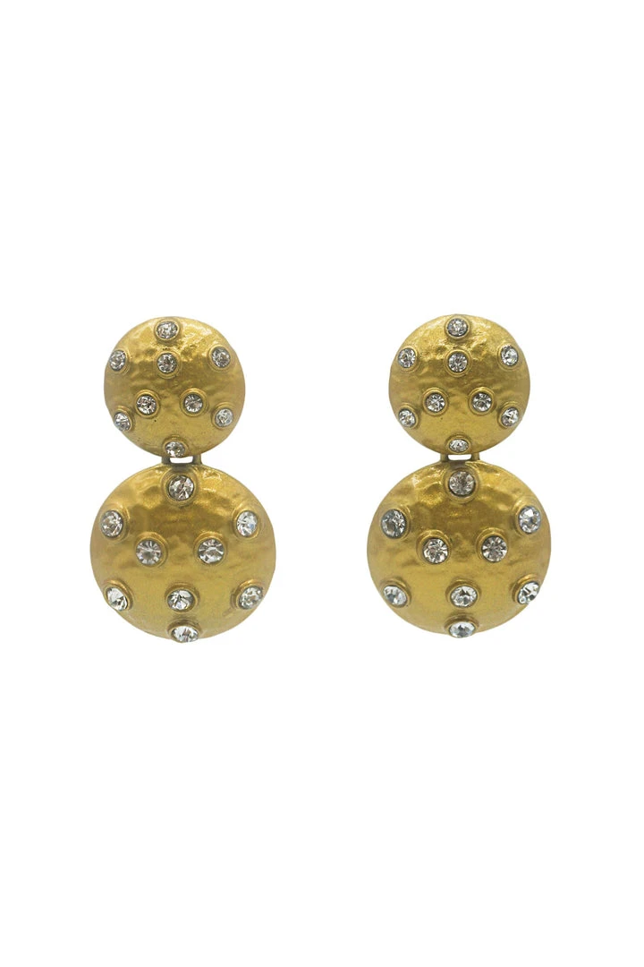 Alamour The Label Qiana Gold Circle Crystal Statement Earrings 1 Alamour The Label Qiana Gold Circle Crystal Statement Earrings