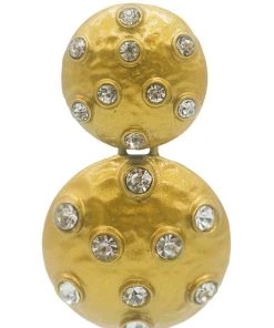 Alamour The Label Qiana Gold Circle Crystal Statement Earrings 11 Alamour The Label Qiana Gold Circle Crystal Statement Earrings