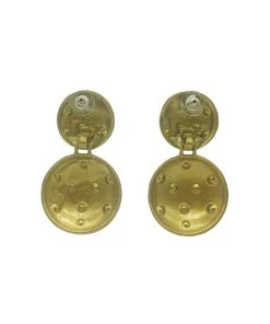 Alamour The Label Qiana Gold Circle Crystal Statement Earrings