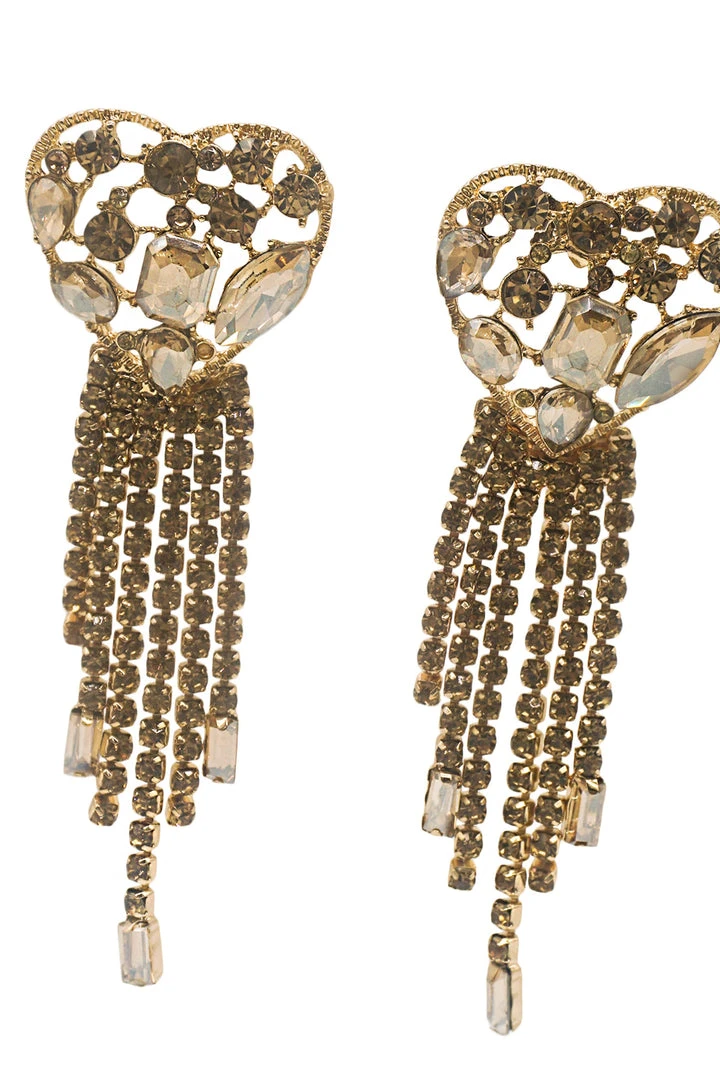 Alamour The Label Jules Bronze Statement Heart Drop Earrings 3 Alamour The Label Jules Bronze Statement Heart Drop Earrings