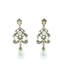 Alamour The Label Seraphina White Drop Earrings