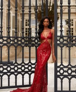 Alamour Made-To-Order PROM & FORMAL Jayla - Deep Red