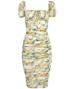 Alamour The Label DRESSES Fleur Midi Short Sleeve Dress