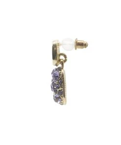 Alamour The Label Cassidy Lilac Diamante Studs Earrings