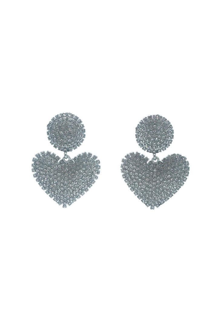 Alamour The Label Dounia Silver Heart Earrings 1 Alamour The Label Dounia Silver Heart Earrings