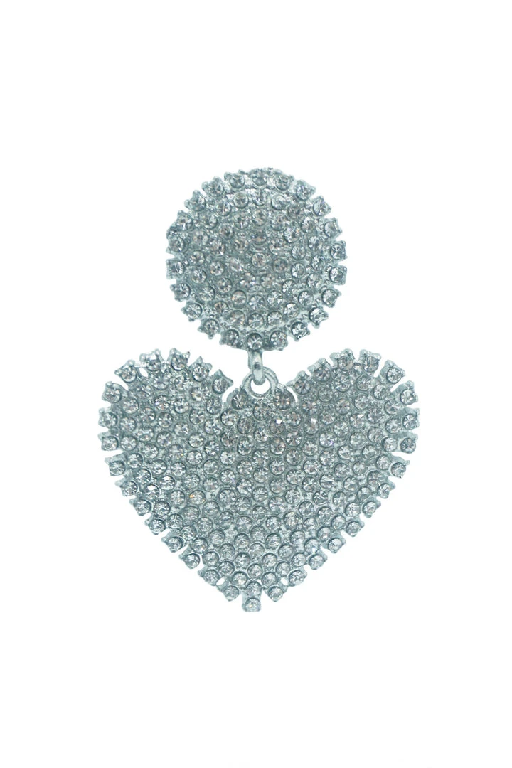 Alamour The Label Dounia Silver Heart Earrings 2 Alamour The Label Dounia Silver Heart Earrings