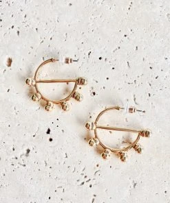 Alamour The Label Davina Studded Hoop Earrings