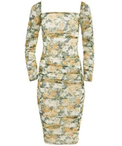 Alamour The Label Fleur Long Sleeve Midi Dress DRESSES