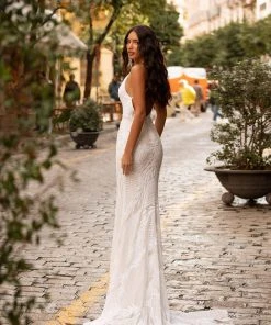 Alamour Made-To-Order Luvena Sequin Gown - White Made-To-Order Gowns