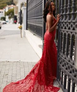 Alamour Made-To-Order PROM & FORMAL Jayla - Deep Red 8 Alamour Made-To-Order PROM & FORMAL Jayla - Deep Red